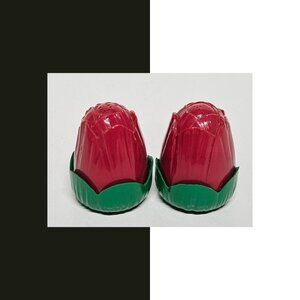 Vintage Jaydon Red Rose Salt and Pepper Shakers